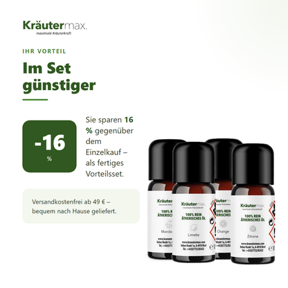 Ätherische Öle Fruchtig 4 x 10 ml – Ihr Vorteil: 16 % sparen gegenüber Einzelkauf