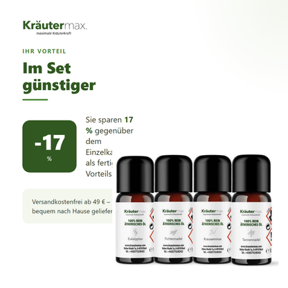 Ätherische Öle Kalte Jahreszeit Geschenk 4 x 10 ml – Ihr Vorteil: 17 % sparen gegenüber Einzelkauf