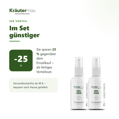 Beinspray Rosskastanie 2x120 ml – Ihr Vorteil: 25 % sparen gegenüber Einzelkauf