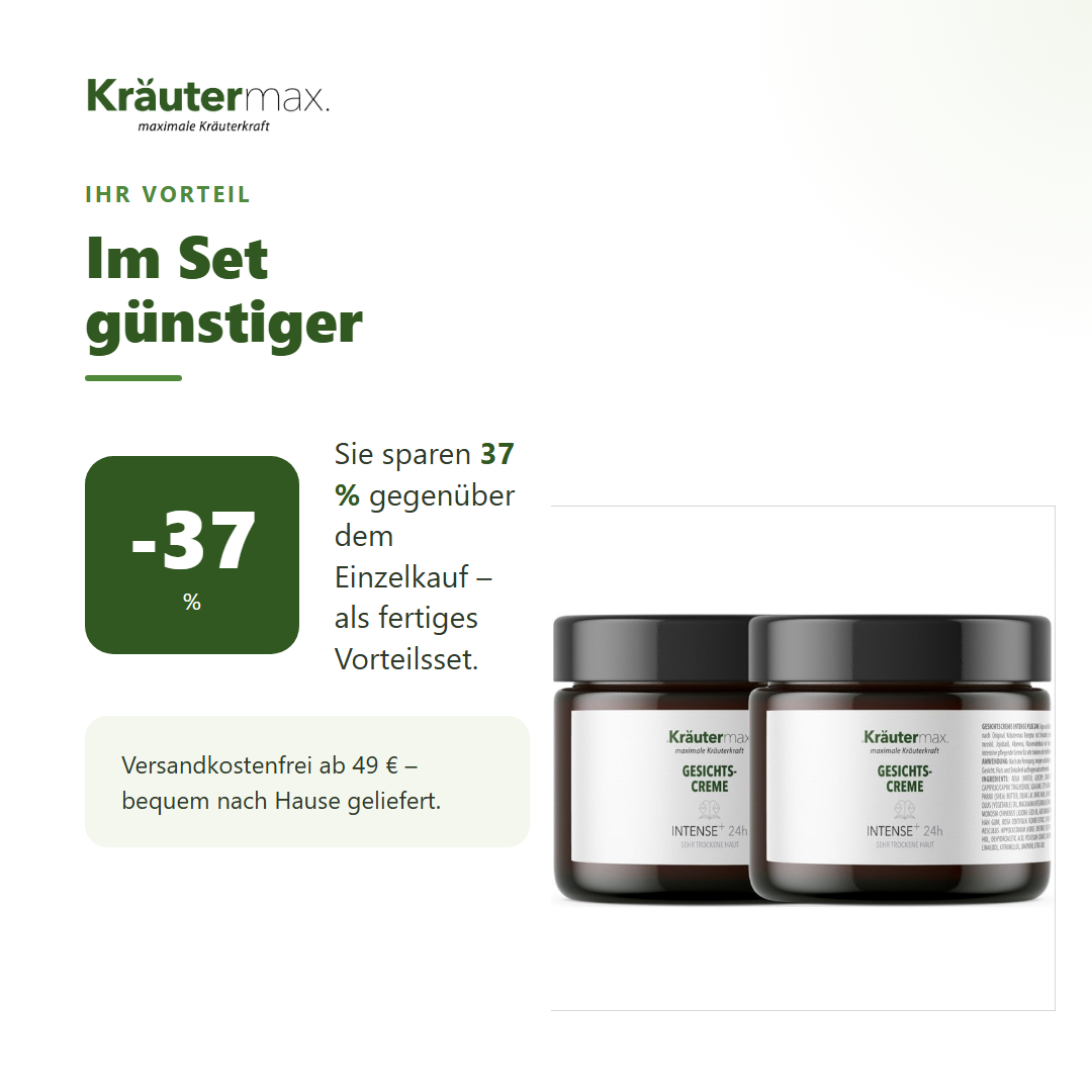 Intense Gesichtscreme 2 x 100 ml – Ihr Vorteil: 37 % sparen gegenüber Einzelkauf