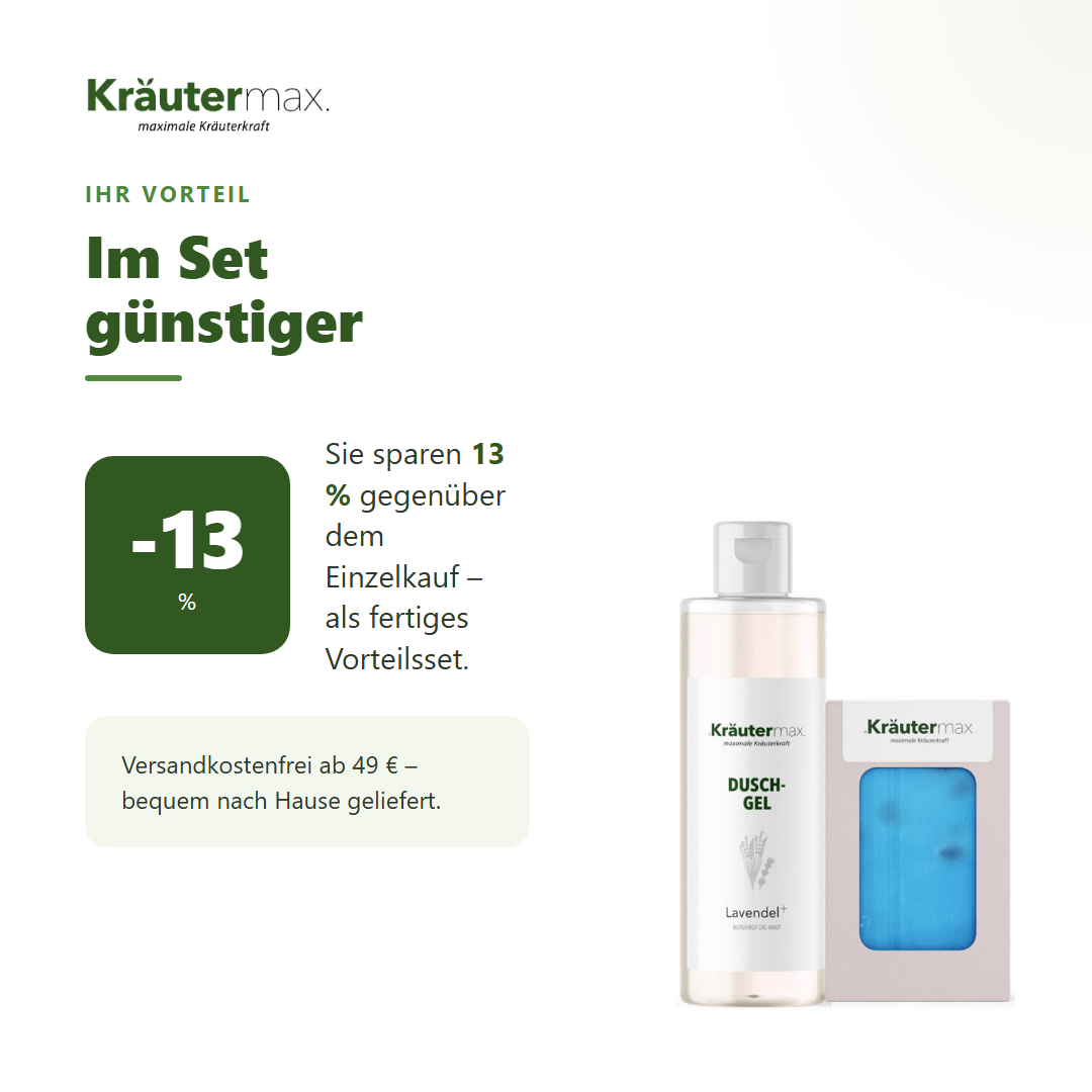 Lavendel Duschgel + Seife Set – Ihr Vorteil: 13 % sparen gegenüber Einzelkauf