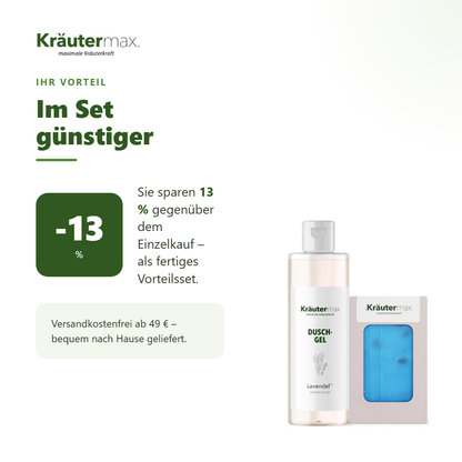Lavendel Duschgel + Seife Set – Ihr Vorteil: 13 % sparen gegenüber Einzelkauf