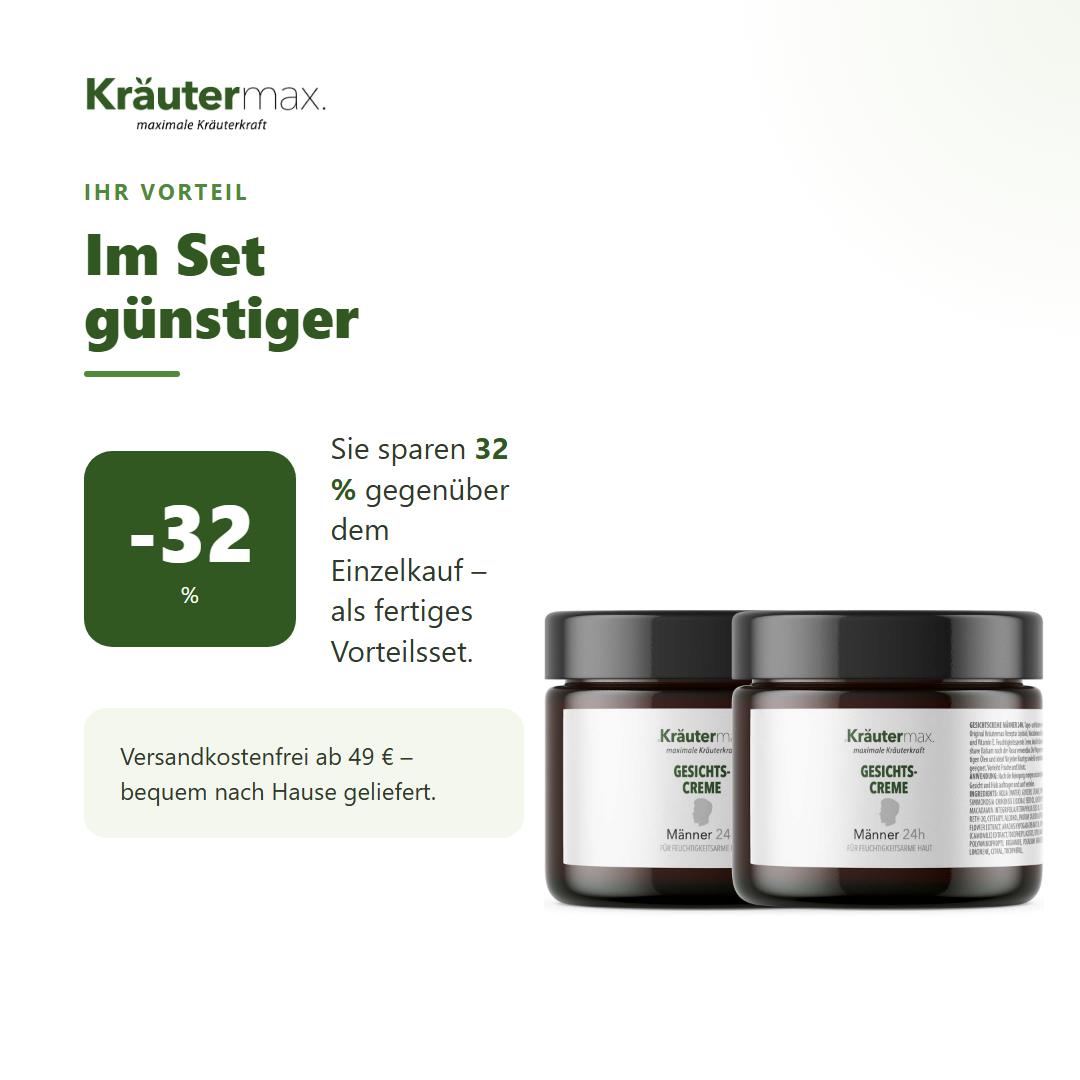 Männer Feuchtigkeitscreme 2 x 100 ml – Ihr Vorteil: 32 % sparen gegenüber Einzelkauf
