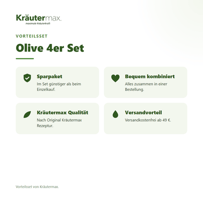 Olive 4er Set von Kräutermax – Vorteilsset, im Set günstiger