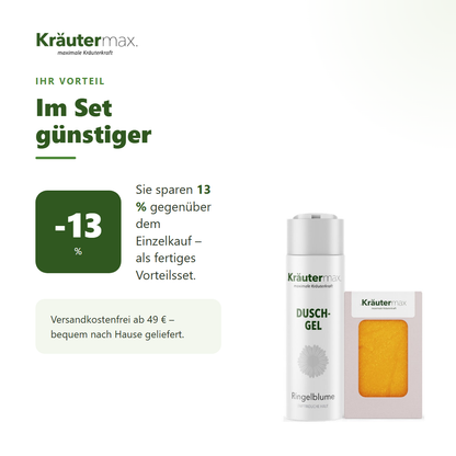 Ringelblume Duschgel + Seife Set – Ihr Vorteil: 13 % sparen gegenüber Einzelkauf