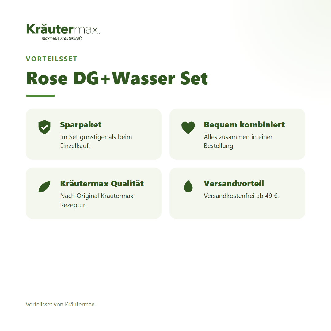 Rose DG+Wasser Set von Kräutermax – Vorteilsset, im Set günstiger