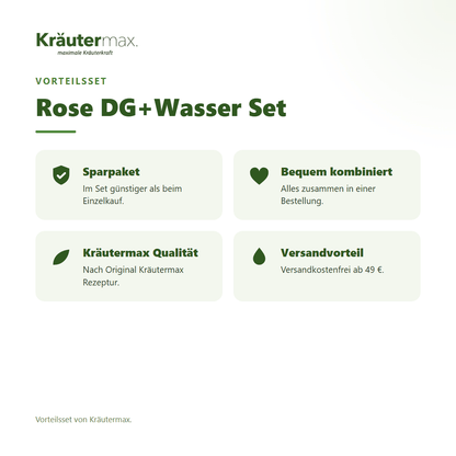 Rose DG+Wasser Set von Kräutermax – Vorteilsset, im Set günstiger