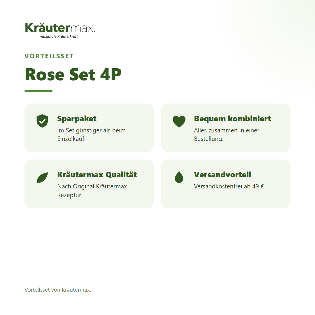 Rose Set 4P von Kräutermax – Vorteilsset, im Set günstiger