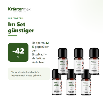 Ätherische Öle Klassiker 6 x 10 ml – Ihr Vorteil: 42 % sparen gegenüber Einzelkauf