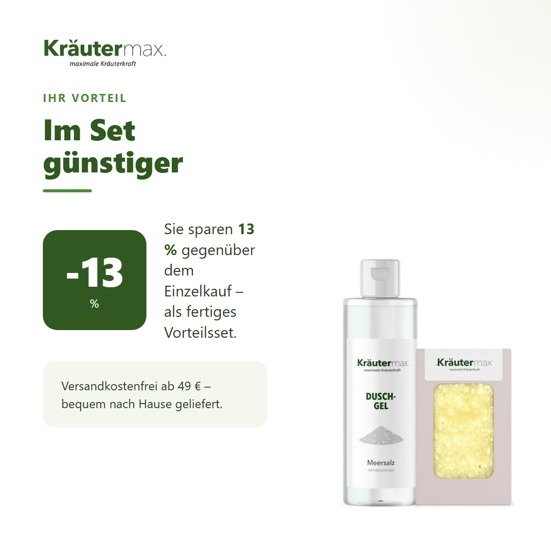 Salz Duschgel + Seife Set – Ihr Vorteil: 13 % sparen gegenüber Einzelkauf