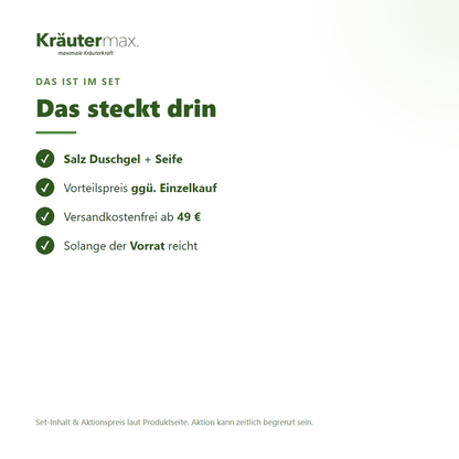 Salz Duschgel + Seife Set – Set-Inhalt und Vorteilspreis