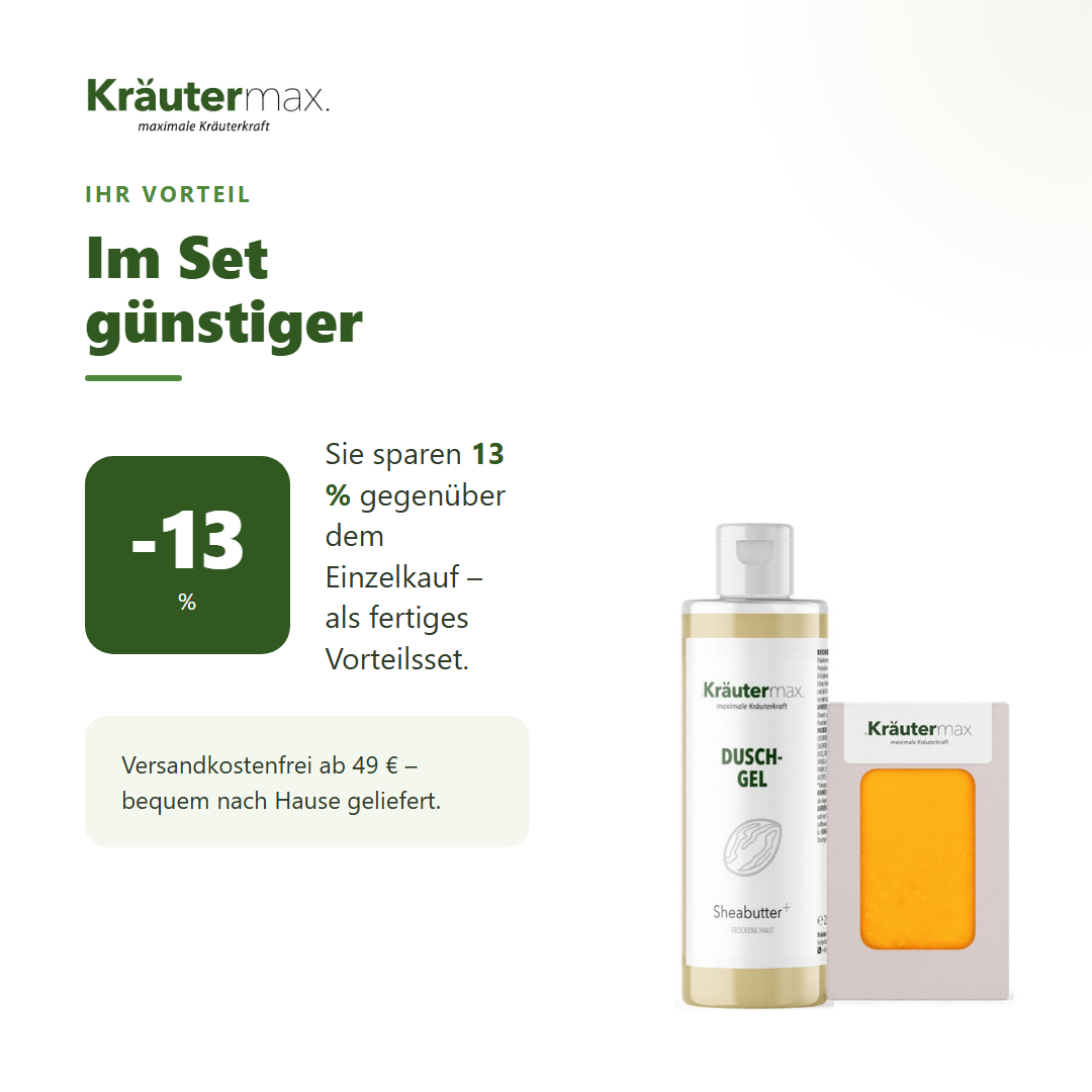Sheabutter Duschgel + Seife Set – Ihr Vorteil: 13 % sparen gegenüber Einzelkauf
