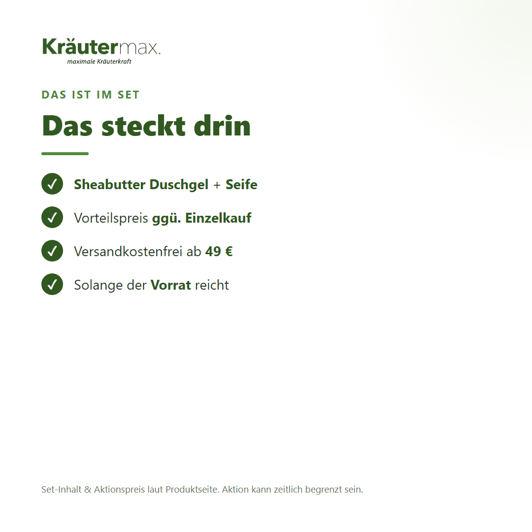 Sheabutter Duschgel + Seife Set – Set-Inhalt und Vorteilspreis