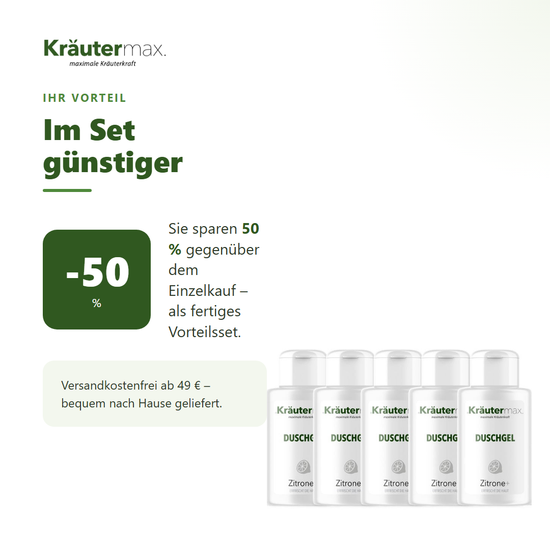 Zitronen Duschgel 5 x 250 ml – Ihr Vorteil: 50 % sparen gegenüber Einzelkauf