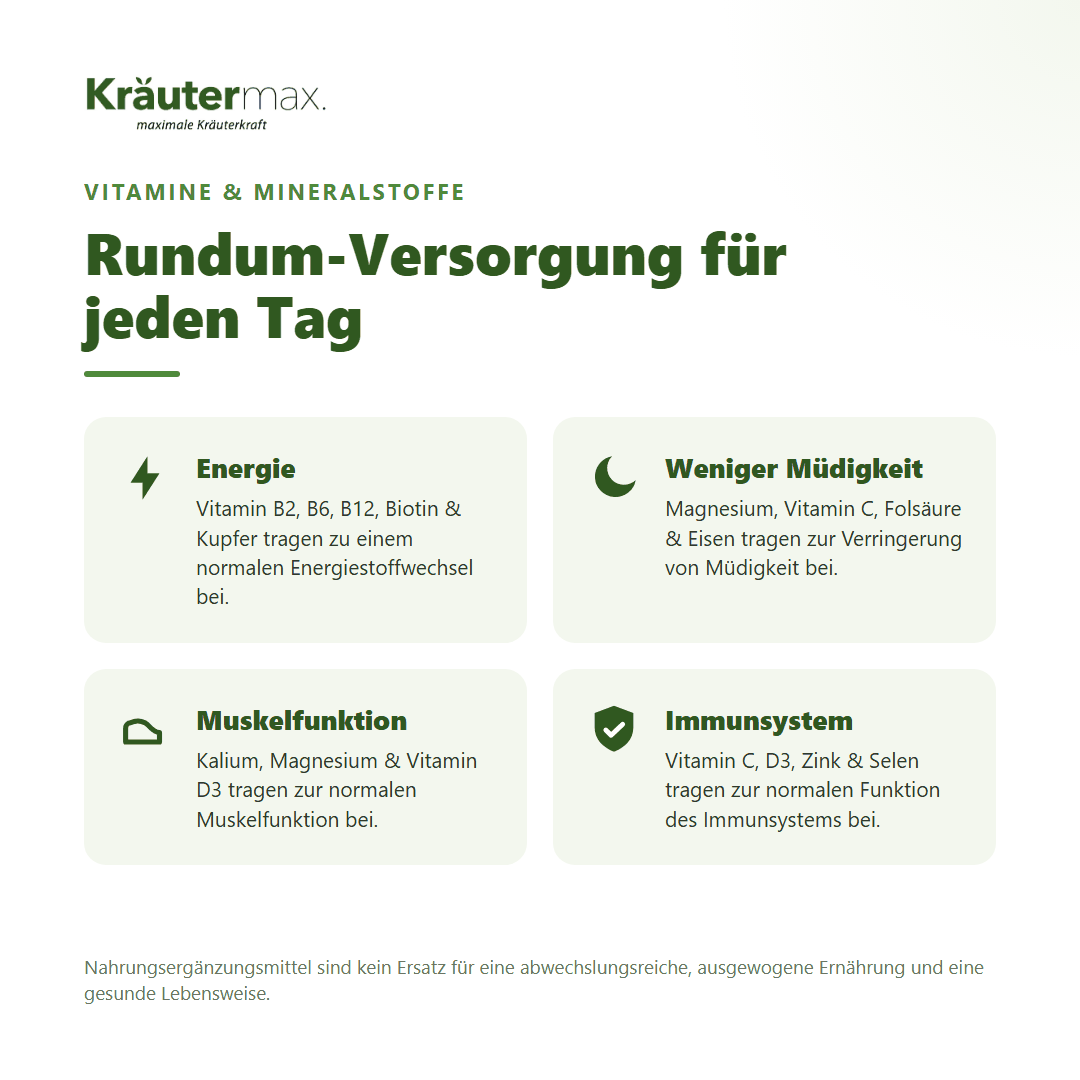 All in One Pulver – Vitamine & Mineralstoffe für Energie, Muskeln & Immunsystem