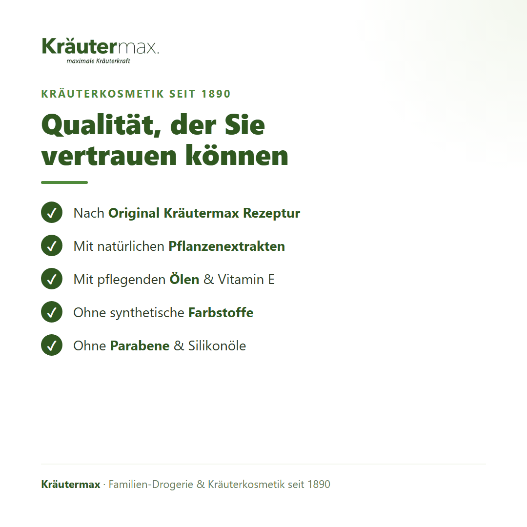 Aloevera Gesichtscreme – Qualität: nach Original Kräutermax Rezeptur, ohne Parabene und Silikonöle