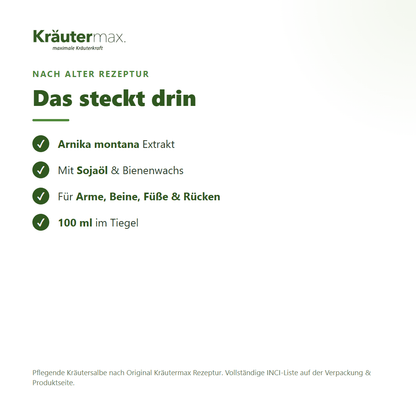 Arnika Salbe – Inhaltsstoffe nach alter Rezeptur