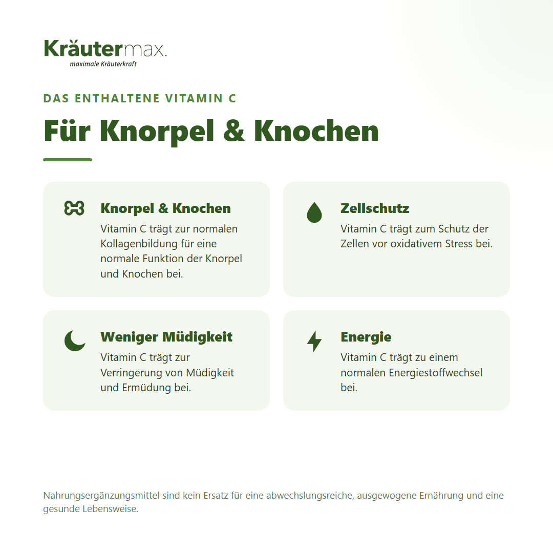 Arthro & Knorpel Komplex+ Kapseln – mit Vitamin C für Knorpel & Knochen (Kollagenbildung)
