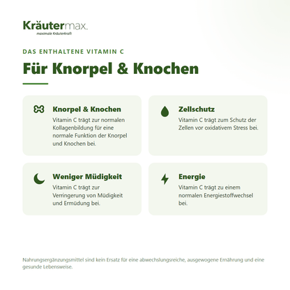 Arthro & Knorpel Komplex+ Kapseln – mit Vitamin C für Knorpel & Knochen (Kollagenbildung)
