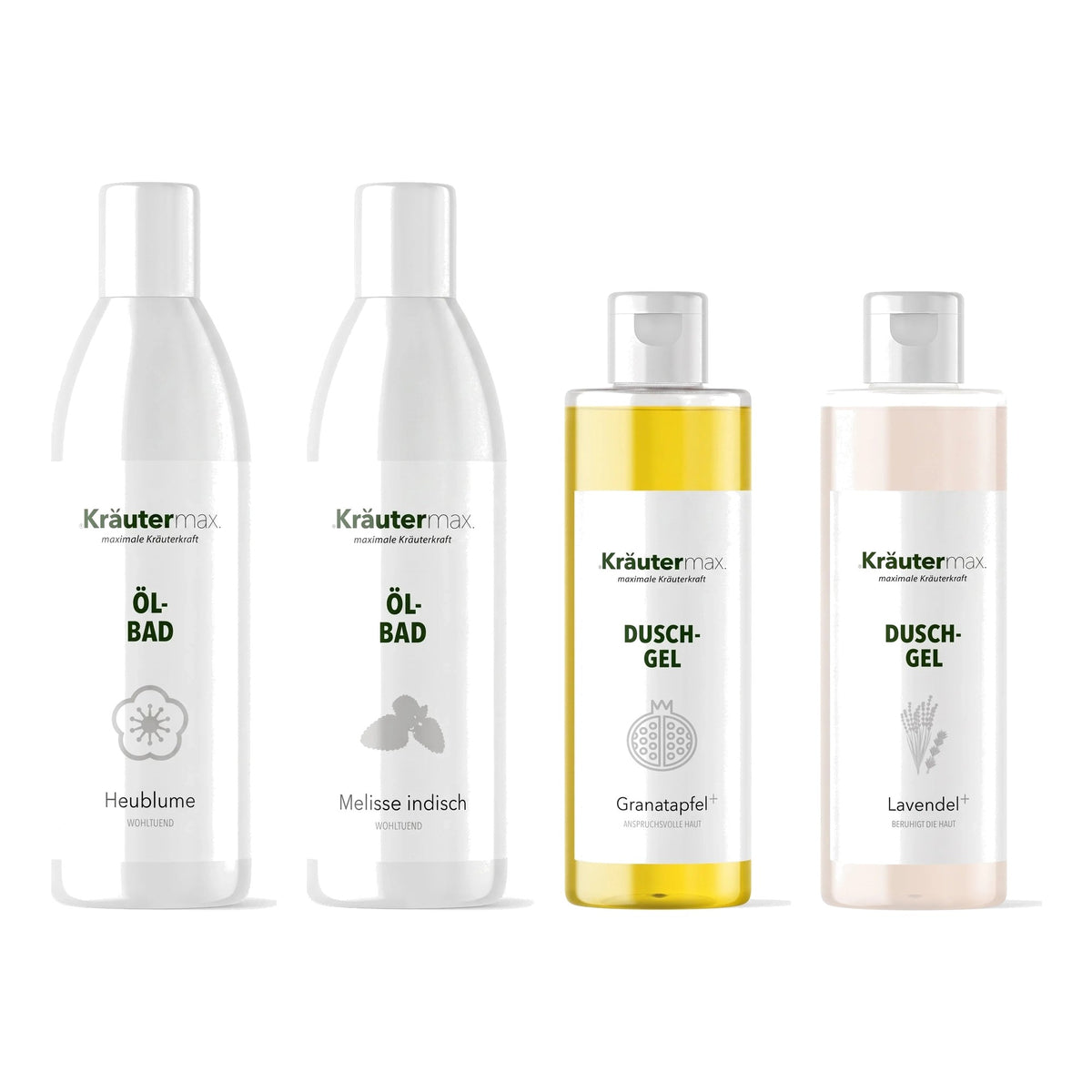 Badeöl & Duschgel Set 4x250 ml