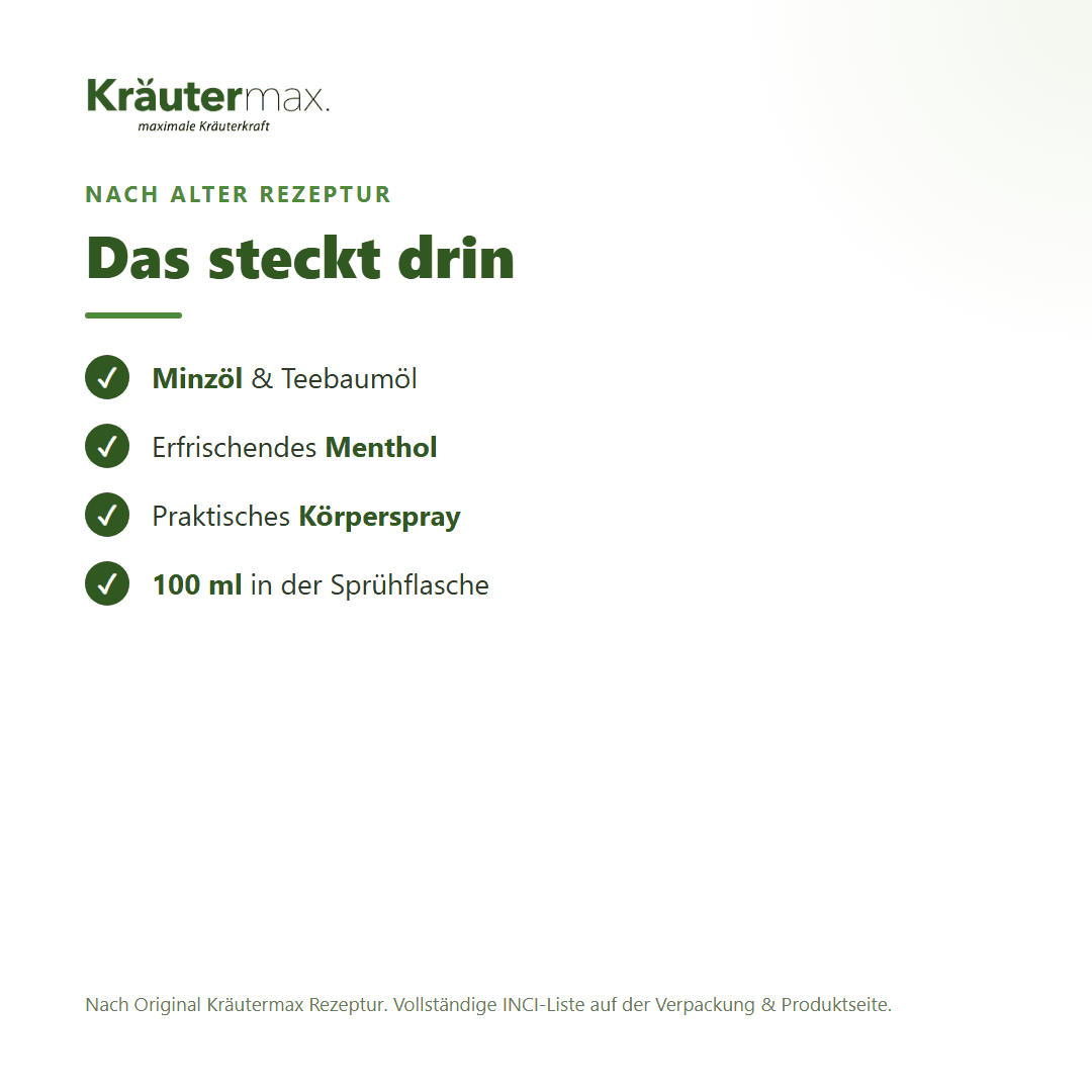 China Öl – Inhaltsstoffe nach Original Kräutermax Rezeptur