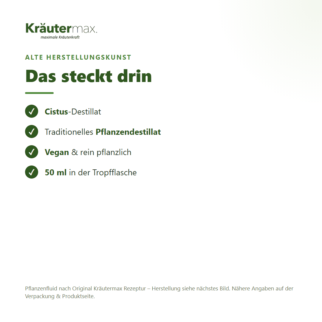Cistus Fluid – Pflanzendestillat, vegan, 50 ml Tropfflasche