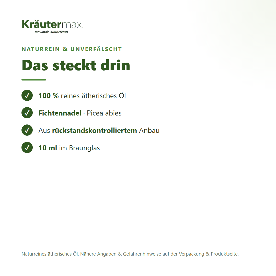 Fichtennadel Öl – naturreines ätherisches Öl, Herkunft und Gewinnung