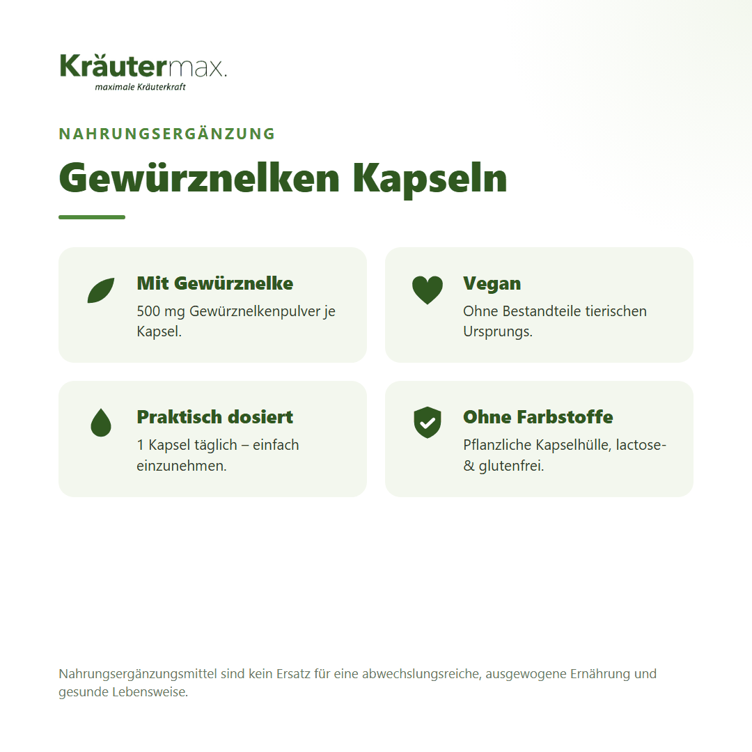 Gewürznelken Kapseln – nutzen