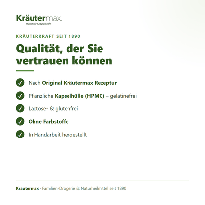 Grünlippmuschel Kapseln – pflanzliche HPMC-Kapselhülle, lactose- und glutenfrei, ohne Farbstoffe, Original Kräutermax Rezeptur | Kräutermax