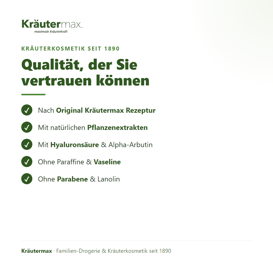 Hydro Komplex Gesichtscreme – Qualität: nach Original Kräutermax Rezeptur, ohne Parabene und Lanolin