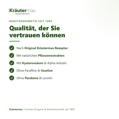 Hydro Komplex Gesichtscreme – Qualität: nach Original Kräutermax Rezeptur, ohne Parabene und Lanolin