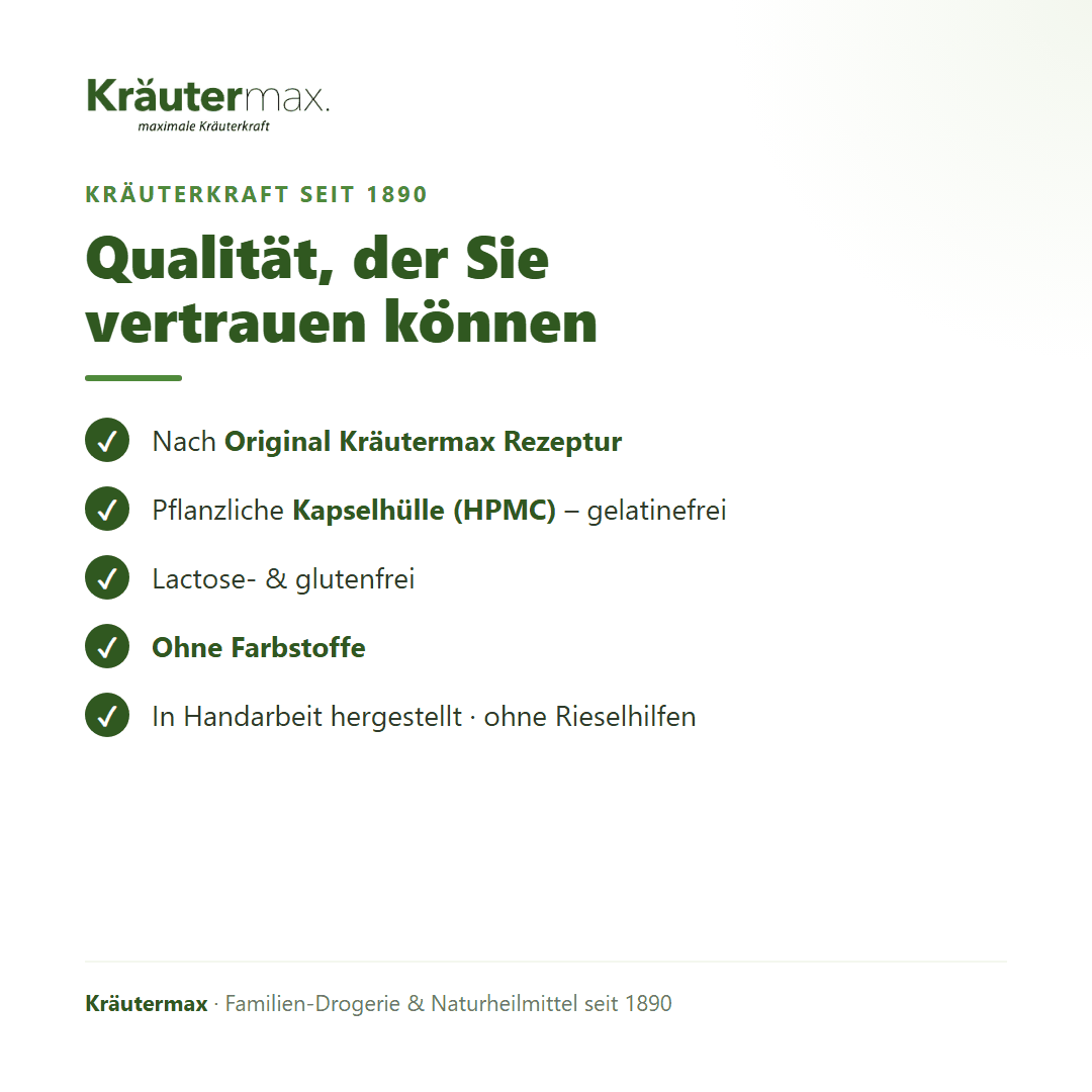 Immunsystem Kapseln – pflanzliche HPMC-Kapselhülle, lactose- und glutenfrei, ohne Farbstoffe, Original Kräutermax Rezeptur | Kräutermax