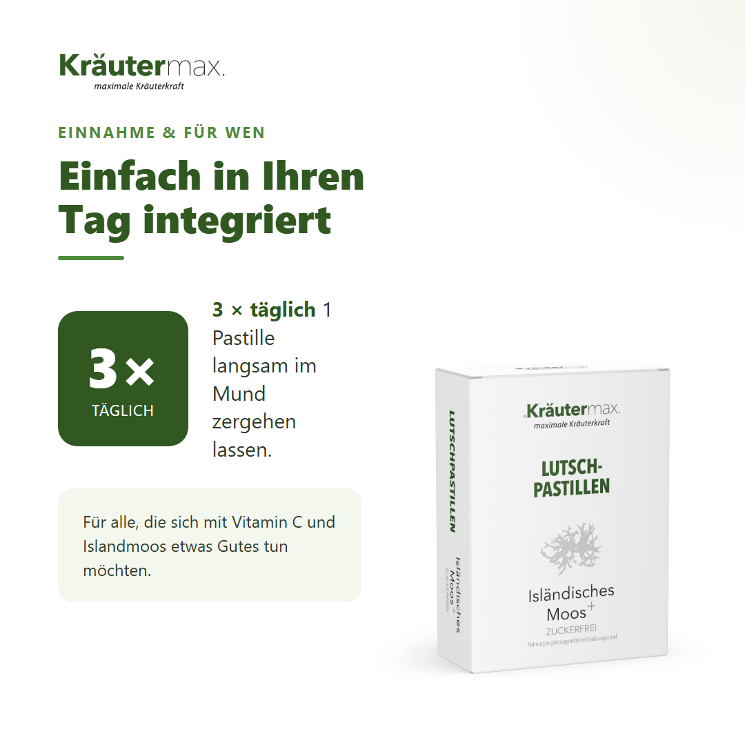 Isländisch Moos Lutschtabletten – einnahme