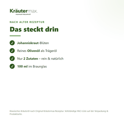 Johanniskrautöl – Inhaltsstoffe nach alter Kräutermax Rezeptur