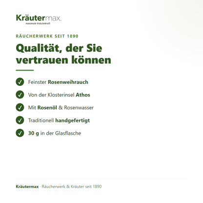 Klosterweihrauch – Qualität: reines Naturharz, traditionell zum Räuchern