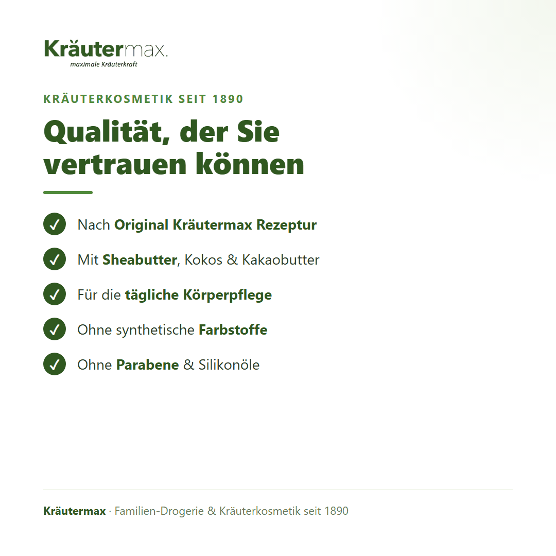 Körpermilch Sheabutter & Kokos – Qualität: nach Original Kräutermax Rezeptur, ohne Parabene und Silikonöle