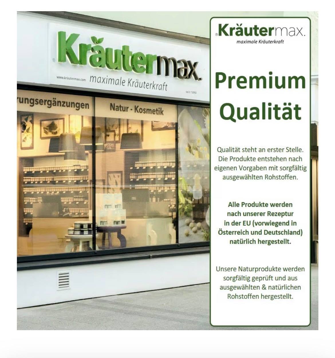 Kräutermax Premium Qualität – Herstellung in der EU