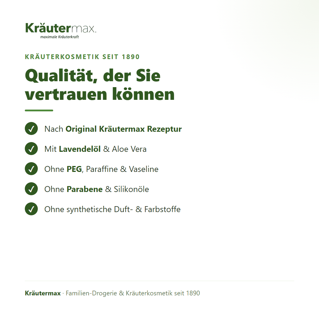 Lavendel Duschgel – Qualität: nach Original Kräutermax Rezeptur, ohne PEG, Parabene und Silikonöle