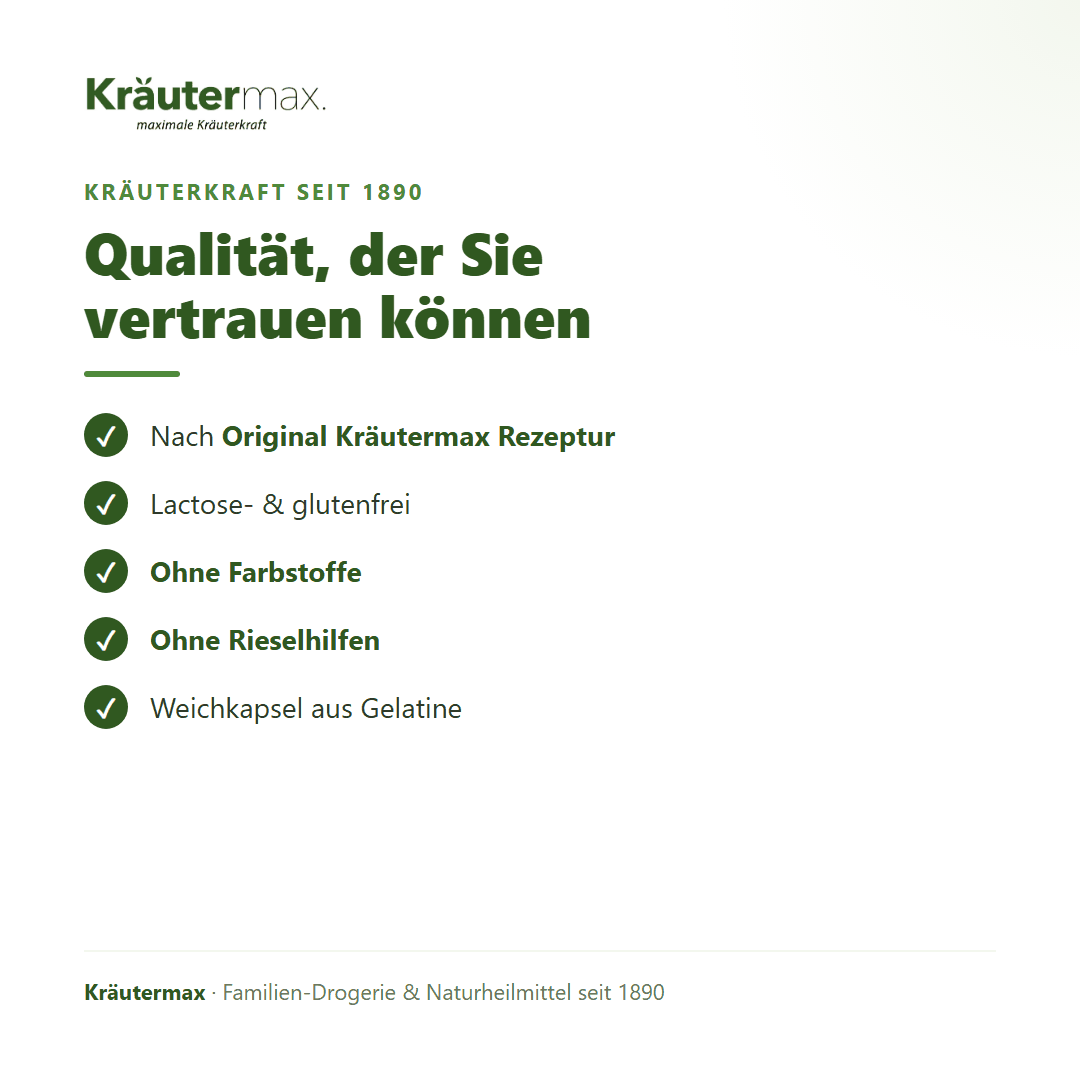Lecithin Kapseln – Qualität nach Original Kräutermax Rezeptur, lactose- und glutenfrei, ohne Farbstoffe