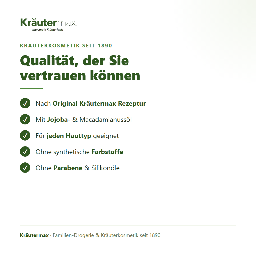 Männer Feuchtigkeitscreme – Qualität: nach Original Kräutermax Rezeptur, ohne Parabene und Silikonöle