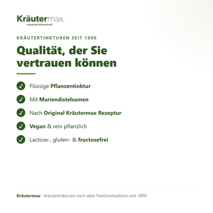 Mariendistel Tropfen – Qualität: nach Original Kräutermax Rezeptur, vegan, ohne Farbstoffe