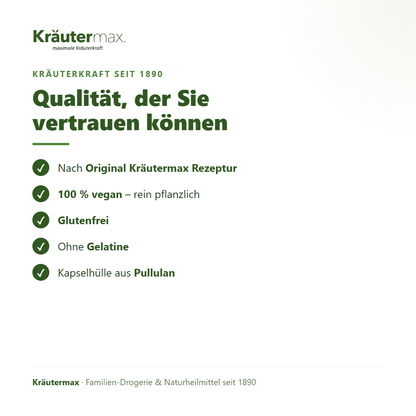 Mental Balance Komplex+ Kapseln – Qualität nach Original Kräutermax Rezeptur, vegan, glutenfrei, Kapselhülle aus Pullulan