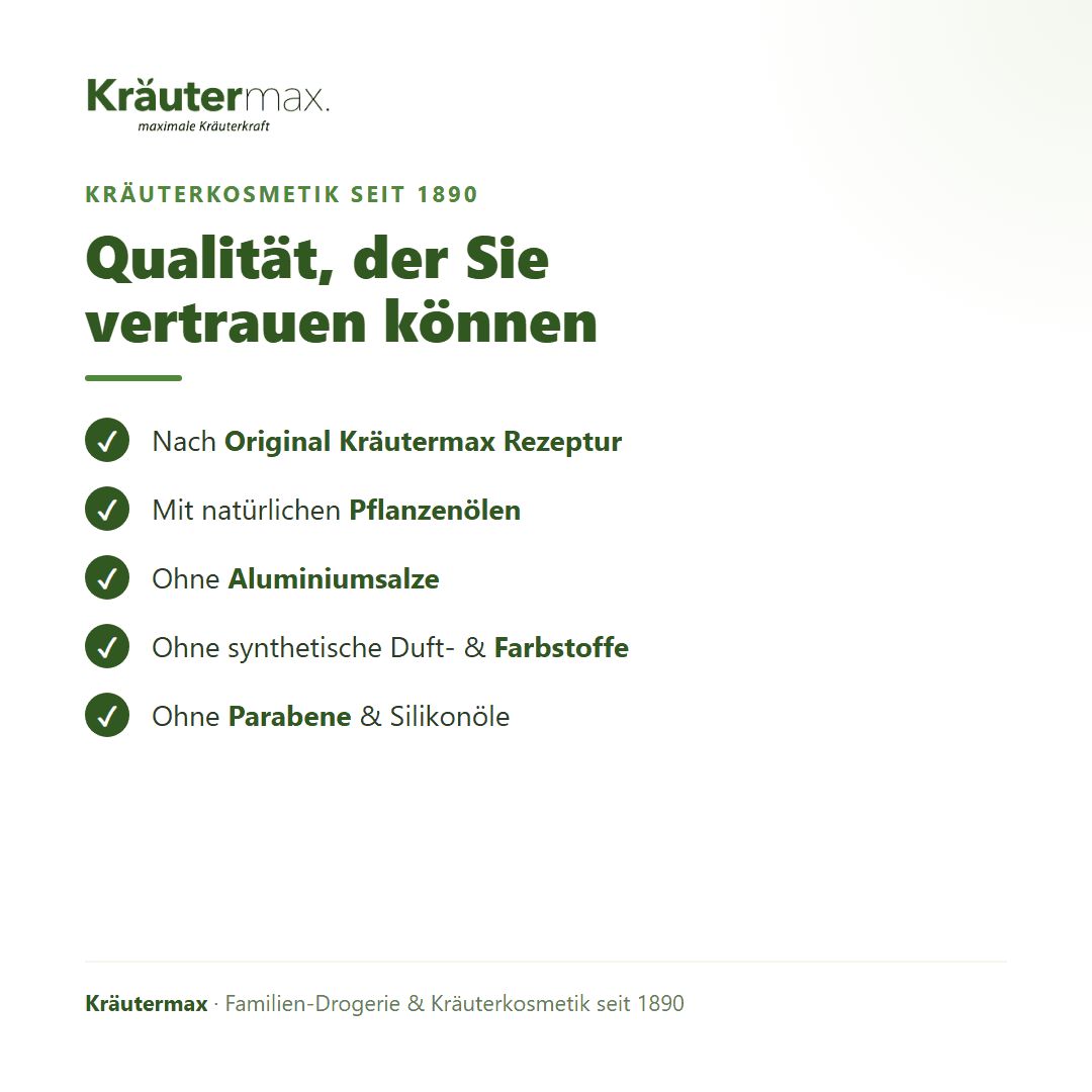 Minze Deospray – Qualität: nach Original Kräutermax Rezeptur, ohne Aluminiumsalze und Parabene