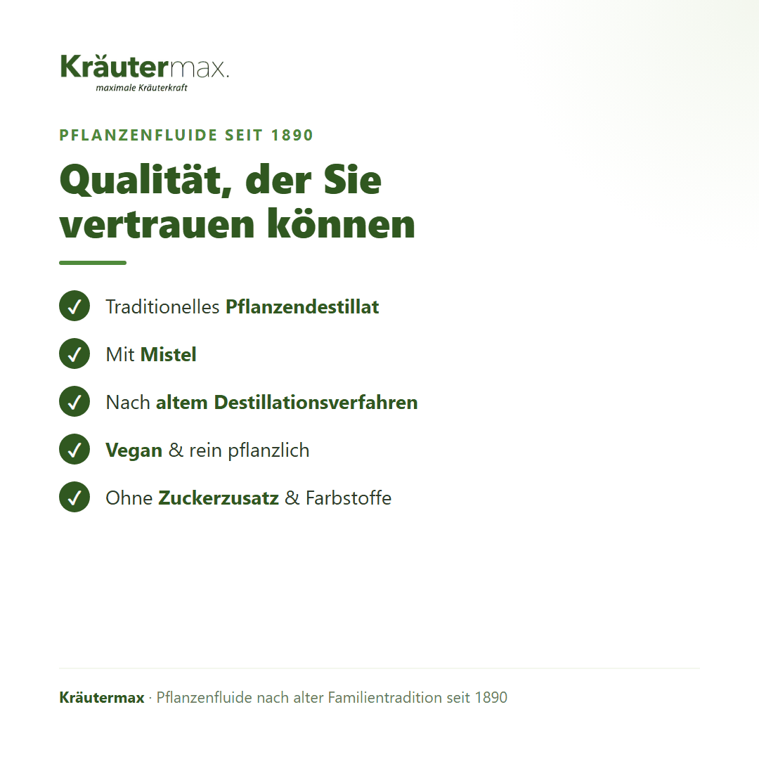 Mistel Fluid – Qualität: traditionelles Destillat, vegan, ohne Zuckerzusatz