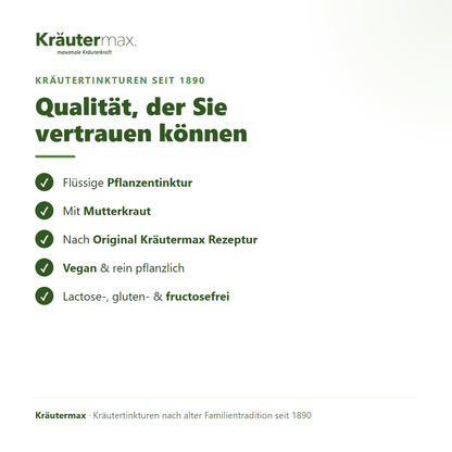 Mutterkraut Tropfen – Qualität: nach Original Kräutermax Rezeptur, vegan, ohne Farbstoffe