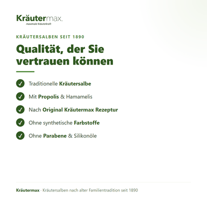Propolis Salbe – Qualität: nach Original Kräutermax Rezeptur, ohne Parabene und Silikonöle