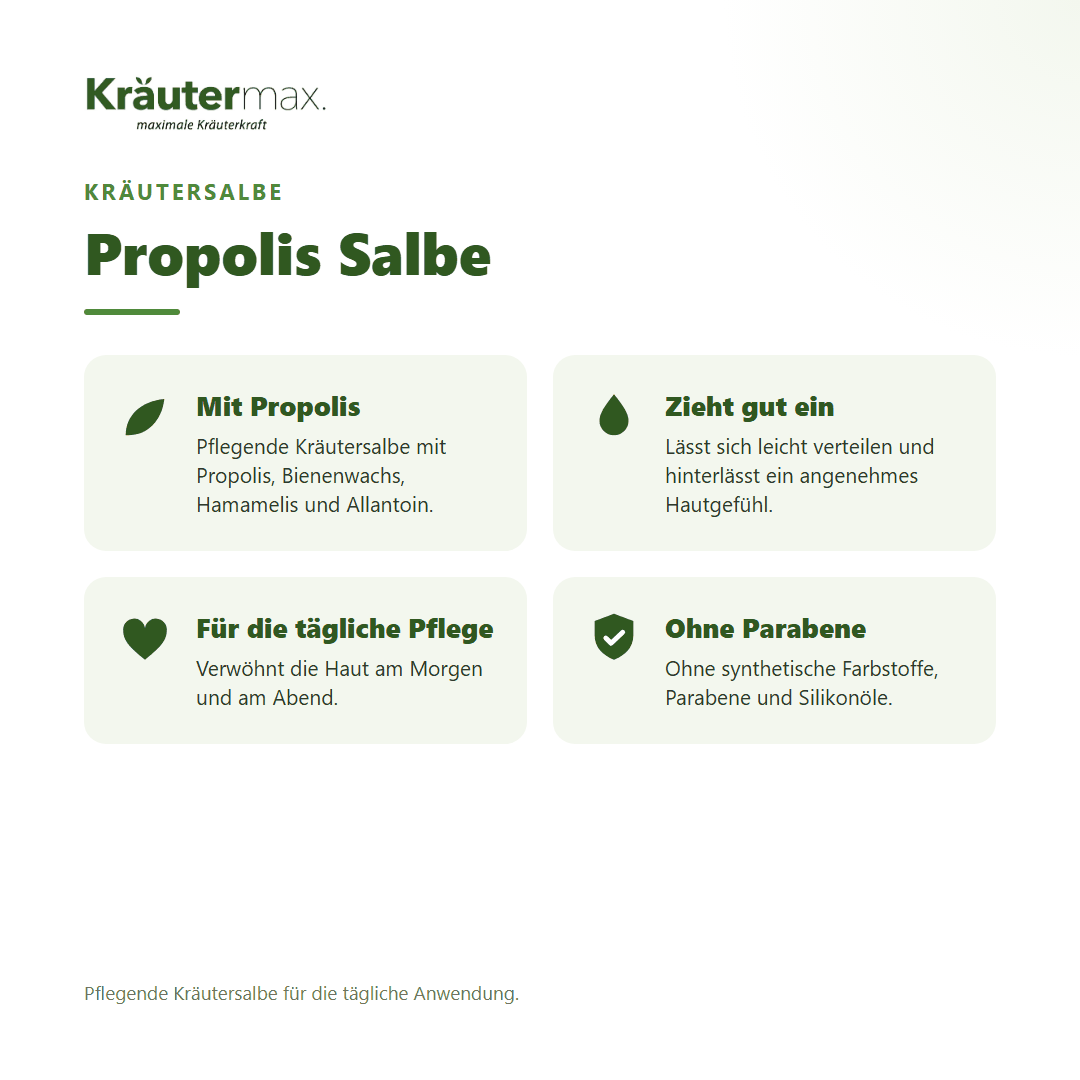Propolis Salbe von Kräutermax – Überblick: traditionelle Kräutersalbe