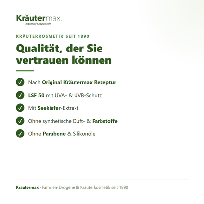 Protect LSF 50 Gesichtsfluid – Qualität: nach Original Kräutermax Rezeptur, ohne Parabene und Silikonöle