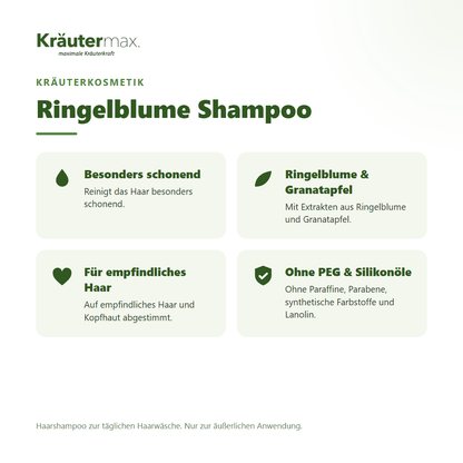 Ringelblume Shampoo 250 ml von Kräutermax – Überblick: besonders schonend mit Ringelblume und Granatapfel