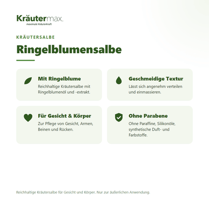 Ringelblumensalbe von Kräutermax – Überblick: traditionelle Kräutersalbe